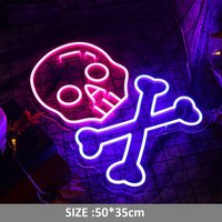 Schädel Acryl Neon Schild Halloween Dekor Musik Neonlicht Party Shop Bar Restaurant Decor von Vannarithlighting
