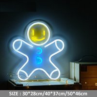 Weihnachten Lebkuchenmann Cookie Man Neon Schild Mit Acrylplatte Dekor Weihnachtsdekoration Geschenk von Vannarithlighting