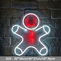 Weihnachten Lebkuchenmann Neon Schild Mit Acrylplatte Dekor Weihnachtsdekoration Geschenk von Vannarithlighting