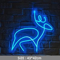 Weihnachten Rentier Elch Deer Neon Schild Mit Acrylplatte Decor Home Christmas Weihnachtsgeschenk von Vannarithlighting