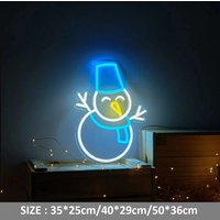 Weihnachten Schneemann Neonlicht Mit Acrylplatte 5V Usb Powered Benutzerdefinierte Neonschild Weihnachtsdekor Weihnachtsgeschenk von Vannarithlighting