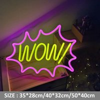 Wow Neon Letters Schild Mit Acryl Party Decor Custom Wow von Vannarithlighting