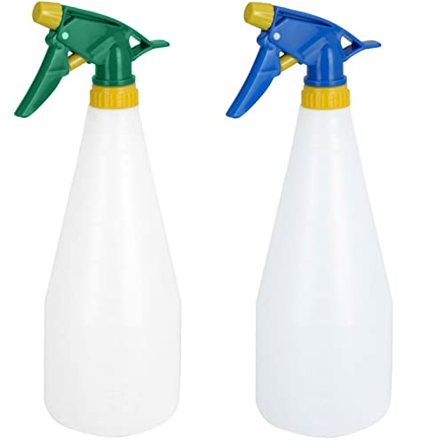 Vanorell 2 x 900 ml Sprühflaschen leer nachfüllbar Sprühflaschen Sprühnebel Reinigung mit verstellbare Sprühkopf Sprüher Pflanze Blumen Garten Friseursalon Pflanzensprüher mit Skala Zerstäuber von Vanorell