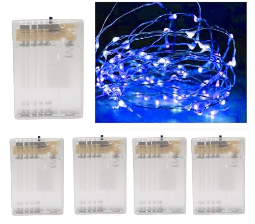 Vanorell 4 X 40 LEDs Blau LED Drahtlichterkette Silberdraht Draht Lichterkette Lichterkette Lichterkette Lämpchen Batterie batteriebetrieben 3 x AA Vanorell 4 X 40 LEDs Blau LED Drahtlichterkette Silberdraht Draht Lichterkette Lichterkette Lichterkette Lämpchen Batterie batteriebetrieben 3 x AA von Vanorell