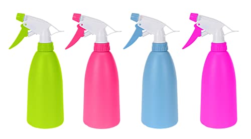 Vanorell 4 x Sprühflaschen leer nachfüllbar 480 ml Sprühflaschen Sprühnebel Reinigung mit verstellbare Sprühkopf Sprüher Pflanze Blumen Garten Friseursalon Pflanzensprüher mit Skala Zerstäuber von Vanorell