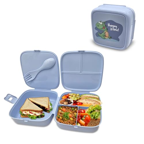 Vanorell Brotdose Dinosaurier Dino Kinder mit 4 Fächern Lunchbox für Kinder Bento Box mit Besteckset, Lunch Box für Kindergarten, Schule, Picknick, Ausflüge Vanorell Brotdose Dinosaurier Dino Kinder mit 4 Fächern Lunchbox für Kinder Bento Box mit Besteckset, Lunch Box für Kindergarten, Schule, Picknick, Ausflüge von Vanorell