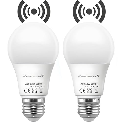 Vanpus Glühbirne Mit Bewegungsmelder E27 LED 6000K 12W Lichtsteuerung Radarlampe Automatische Erkennung: Licht ein-/ausschalten 2 stk Vanpus Glühbirne Mit Bewegungsmelder E27 LED 6000K 12W Lichtsteuerung Radarlampe Automatische Erkennung: Licht ein-/ausschalten 2 stk von Vanpus