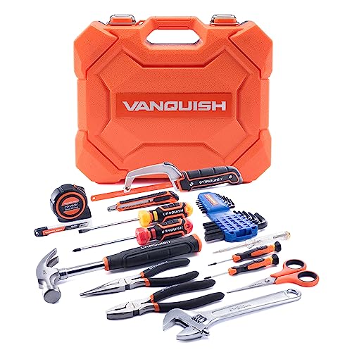 Vanquish 38-teilig Werkzeugset für Den Haushalt, Handwerkzeug-Set mit Aufbewahrungskoffer Perfekt für Heimarbeit und Reparatur, 8001 von Vanquish