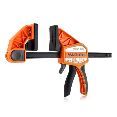Vanquish Einhandzwinge, Heavy Duty Schnellspanner Einhandzwingen für die Holzbearbeitung, Spannweite 150 mm- Spannkraft 130kg, 3611 von Vanquish