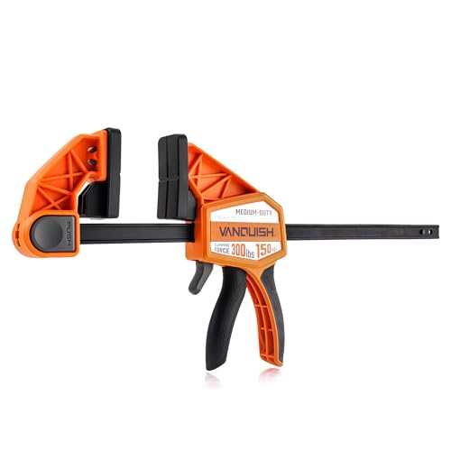 Vanquish Einhandzwinge, Heavy Duty Schnellspanner Einhandzwingen für die Holzbearbeitung, Spannweite 304 mm- Spannkraft 130kg, 3612 von Vanquish