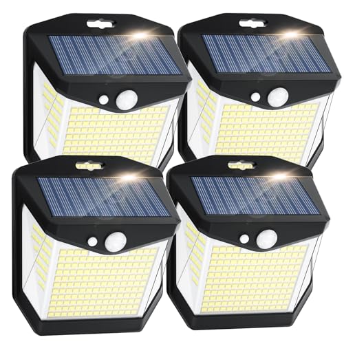 Vanranger 4 Stück Solarlampen LED Außen mit Bewegungsmelder Aussen Solar Lampe 3 Modi 248 LED Outdoor Strahler IP65 mit 270°Beleuchtungswinkel Wasserdichte Solarlampe Vanranger 4 Stück Solarlampen LED Außen mit Bewegungsmelder Aussen Solar Lampe 3 Modi 248 LED Outdoor Strahler IP65 mit 270°Beleuchtungswinkel Wasserdichte Solarlampe von Vanranger