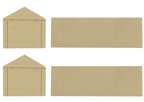 Vanteriam Carport-Ersatzplane, Seitenwandabdeckung, 4 Stück, 180 g PE, wasserdicht und UV-geschützt, Ersatz-Seitenwandabdeckung, Beige, 3 Stück Vanteriam Carport-Ersatzplane, Seitenwandabdeckung, 4 Stück, 180 g PE, wasserdicht und UV-geschützt, Ersatz-Seitenwandabdeckung, Beige, 3 Stück von Vanteriam
