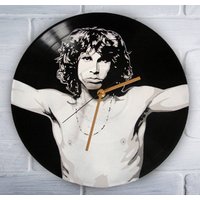 Jim Morrison Die Türen Bemalt Retro Vinyl-Uhr von VantidusArt