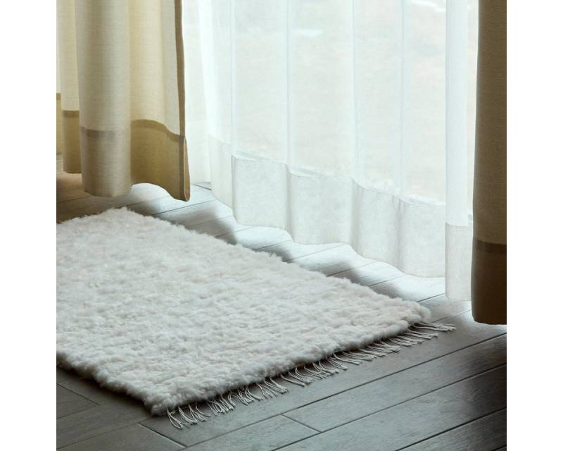 Fellteppich Handgewebter Teppich 60 x 100 aus Schaffell, Vanuba, handgeknüpft von Vanuba