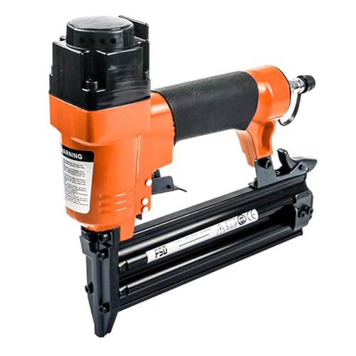 Druckluft-Nagler, 18-Gauge, Präzisions-Tacker für Holzarbeiten, Orange und Schwarz von Vanwoke