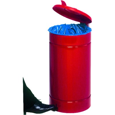 Tretabfallsammler 60l Kunststoffdeckel rot von Var