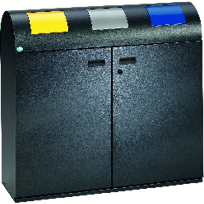 Wertstoffsammelstation WS 100R 3-fach silber von Var