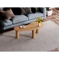 Moderner Couchtisch - Aus Massivholz in Bohnenform Einzigartiger Scandi von VarbrosHome