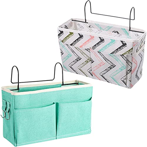 2 Stück Multifunktionale Betttaschen, Bett Organizer Betttasche, Kinder Betttasche Organizer, Etagenbett Organizer, Große Betttaschen Aufhängen mit Haken, für Zeitschriften, Fernbedienung (2 Stile) von Hatriel