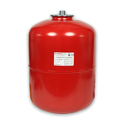 Membranausdehnungsgefäß für Heizung 25 Liter max. 6 bar - 3/4'' AG rot von Varem