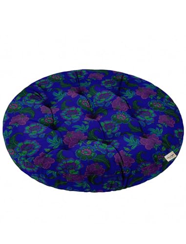 Vargottam 22" Round Tufted Floor Cushion - Midnight Meadow Floral Cotton Meditation Pillow with Memory Foam Filling, Floor Seating Pouf for Living Room, Bedroom, Yoga & Reading Vargottam 22" Round Tufted Floor Cushion - Midnight Meadow Floral Cotton Meditation Pillow with Memory Foam Filling, Floor Seating Pouf for Living Room, Bedroom, Yoga & Reading von Vargottam