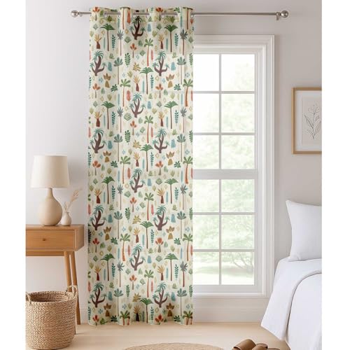 Vargottam Durchsichtige Vorhänge mit Baumdesign hohe Türen und Fenster – 2er-Set, 228 cm Länge, Ösen Oben, Bedruckte Georgette-Lichtfilterpaneele für die Heimdekoration Vargottam Durchsichtige Vorhänge mit Baumdesign hohe Türen und Fenster – 2er-Set, 228 cm Länge, Ösen Oben, Bedruckte Georgette-Lichtfilterpaneele für die Heimdekoration von Vargottam