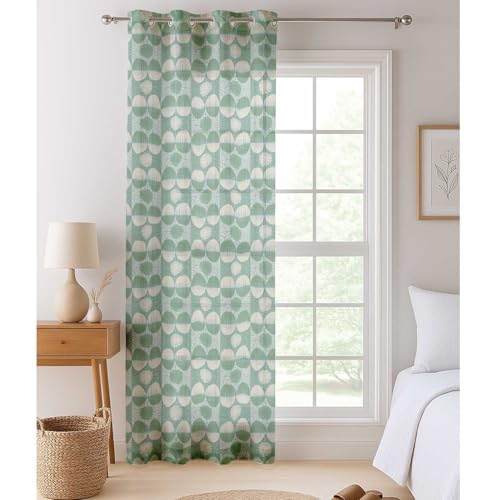 Vargottam Durchsichtige Vorhänge mit Patchwork-Motiv für hohe Türen und Fenster – 2er-Set, 228 cm Länge, Ösen Oben, Bedruckte Georgette-Lichtfilterpaneele für die Heimdekoration Vargottam Durchsichtige Vorhänge mit Patchwork-Motiv für hohe Türen und Fenster – 2er-Set, 228 cm Länge, Ösen Oben, Bedruckte Georgette-Lichtfilterpaneele für die Heimdekoration von Vargottam
