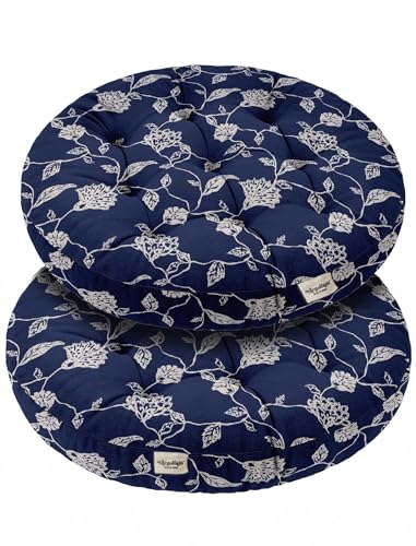 Vargottam Floor Cushion Seat - 22 Inch Round Cotton Pouf with Memory Foam, Tufted Floor Pillow for Meditation & Home Décor - Batik Vine Vargottam Floor Cushion Seat - 22 Inch Round Cotton Pouf with Memory Foam, Tufted Floor Pillow for Meditation & Home Décor - Batik Vine von Vargottam