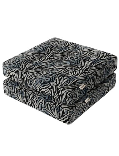 Vargottam Square Floor Pillow - Animal Print 22x22 Cotton Cushion with Shredded Memory Foam for Floor Seating, Yoga & Zen Decor von Vargottam