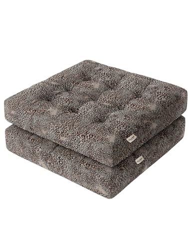 Vargottam Square Tufted Floor Cushion - Safari Leopard Spots 22" Cotton Meditation Pillow with Memory Foam, Floor Pouf for Reading, Yoga, Home Decor Vargottam Square Tufted Floor Cushion - Safari Leopard Spots 22" Cotton Meditation Pillow with Memory Foam, Floor Pouf for Reading, Yoga, Home Decor von Vargottam