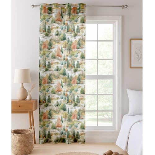 Vargottam transparente Vorhänge mit Baummuster für hohe Türen und Fenster – 2er-Set, 228 cm Länge, Ösen Oben, Bedruckte Georgette-Lichtfilterpaneele für die Heimdekoration Vargottam transparente Vorhänge mit Baummuster für hohe Türen und Fenster – 2er-Set, 228 cm Länge, Ösen Oben, Bedruckte Georgette-Lichtfilterpaneele für die Heimdekoration von Vargottam