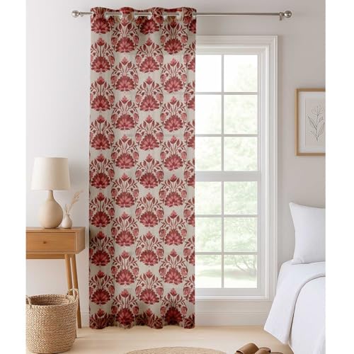 Vargottam transparente Vorhänge mit Blockmuster für Kurze Fenster – 2er-Set, 160 cm Länge, Ösen Oben, bedruckter Georgette, lichtfilternde Vorhänge für Küche oder Schlafzimmer Vargottam transparente Vorhänge mit Blockmuster für Kurze Fenster – 2er-Set, 160 cm Länge, Ösen Oben, bedruckter Georgette, lichtfilternde Vorhänge für Küche oder Schlafzimmer von Vargottam