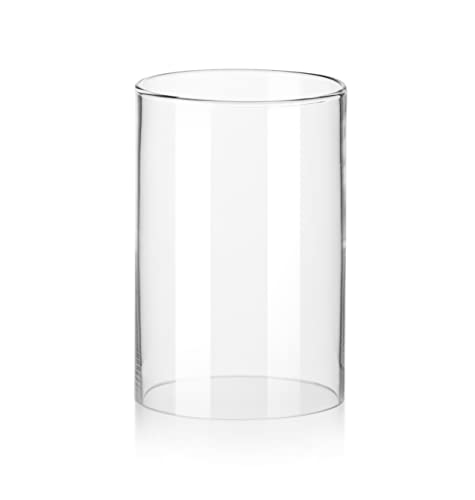 Glaszylinder ohne Boden für Windlicht | Verschiedene Größen von Varia Living | auch als Ersatzglas | für draußen und innen | offenes Glasrohr groß | transparent (Ø 10 cm | H 15 cm) von Varia Living