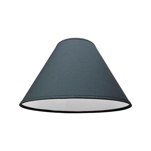 Lampenschirm rund - Anthrazit von Varia Living | Ersatzschirm für Tischleuchte - Stehlampe -Tischlampe | konische Form | Vintage - Modern – Industrial - Klassisch (anthrazit | Ø 50 cm | Höhe 20 cm) von Varia Living