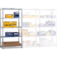 META Fachbodenregal Schraubsystem, AF, FL 80 kg, verzinkt, HxBxT 2.000 x 1.000 x 500 mm von META
