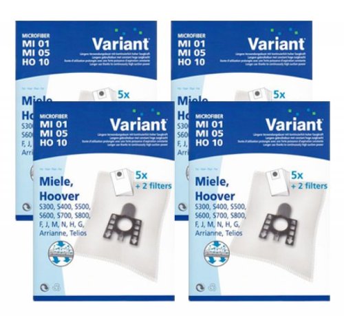 20 Staubsaugerbeutel MI05 Variant passend wie Swirl M40 + 8 Microfilter M40/v von Variant