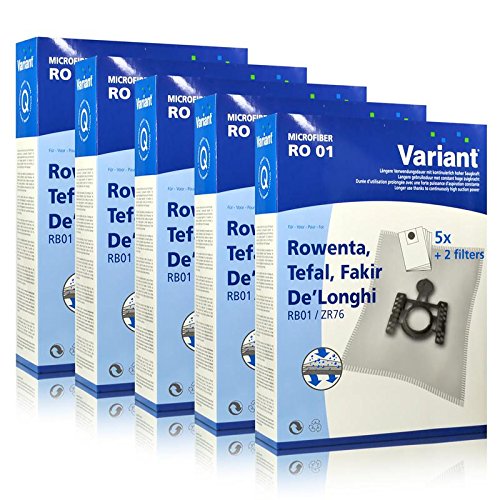 5x Variant RO01 Microvlies Staubsaugerbeutel + Microfilter für Rowenta, Delonghi von Variant