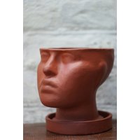 Terrakotta Blumentopf | Keramik Übertopf Kopf-Blumentopf von VariegatedHead