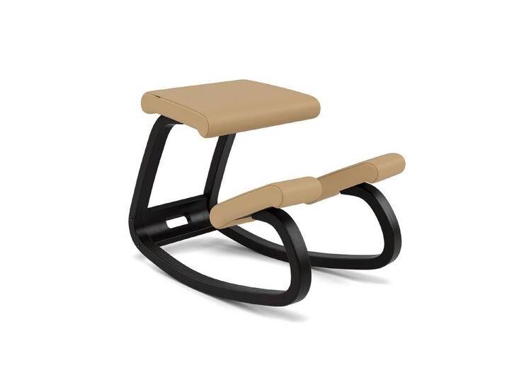 Varier Kufenstuhl Variable New Leder Natur 31323 Noir, Schwa von Varier