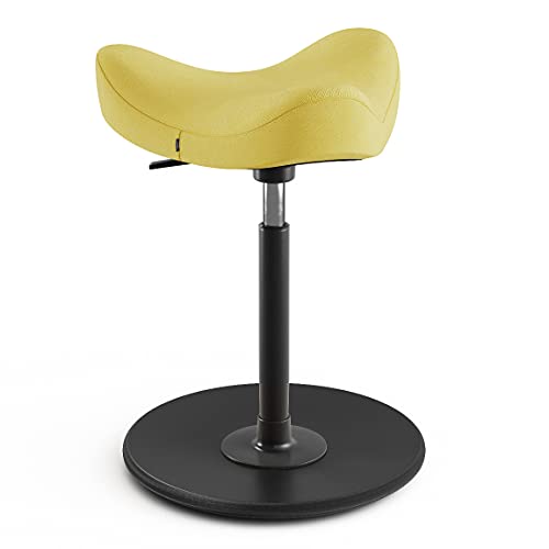 Varier Move - Bürostuhl für höhenverstellbare Schreibtische, Stehhilfehocker - Schwarz/Gelb von Varier