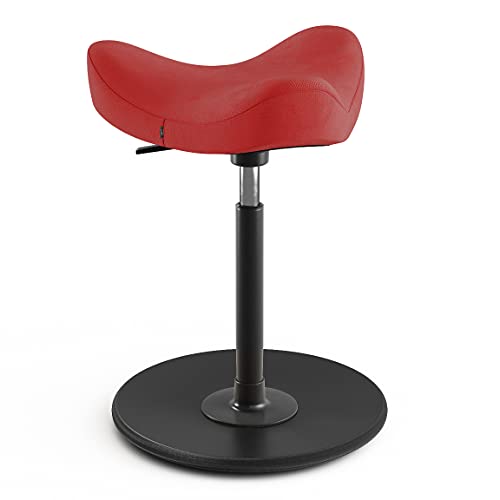 Varier Move - Bürostuhl für höhenverstellbare Schreibtische, Stehhilfehocker - Schwarz/Rot von Varier