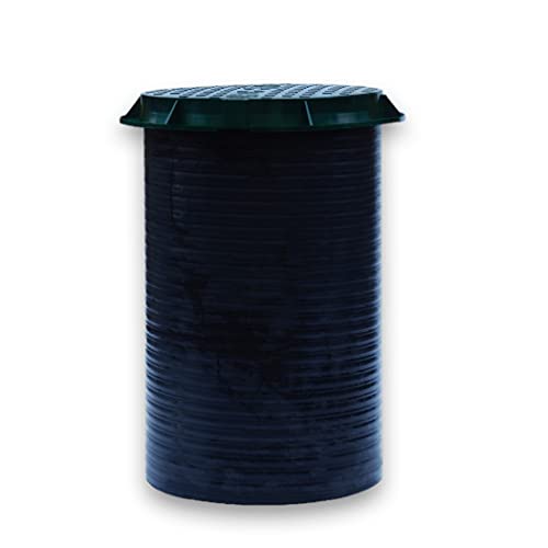 Varile 60x100cm Brunnenschacht, Revisionsschacht aus Kunststoff (ohne Boden) mit abschließbaren Deckel Belastbar bis 1,5 t Grün von Varile