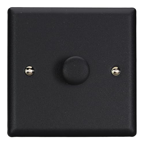 VARILIGHT - Mattschwarz - Urban - 1-Gang 2-Wege V-Com Push On/Off Dreh-LED-Dimmer 1 x 0-100 W - KYP101.MB VARILIGHT - Mattschwarz - Urban - 1-Gang 2-Wege V-Com Push On/Off Dreh-LED-Dimmer 1 x 0-100 W - KYP101.MB von Varilight