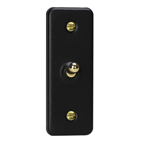 Varilight 1-Gang 10A 1- oder 2-Wege-Kippschalter, Architrav-Schalter, mattschwarz von Varilight