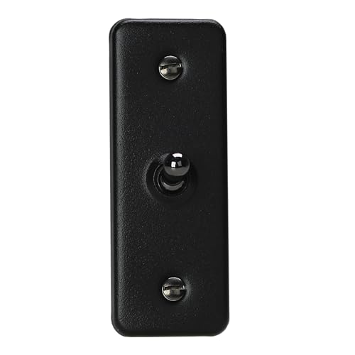 Varilight 1-Gang 10A 1- oder 2-Wege-Kippschalter, Architrav-Schalter, mattschwarz von Varilight