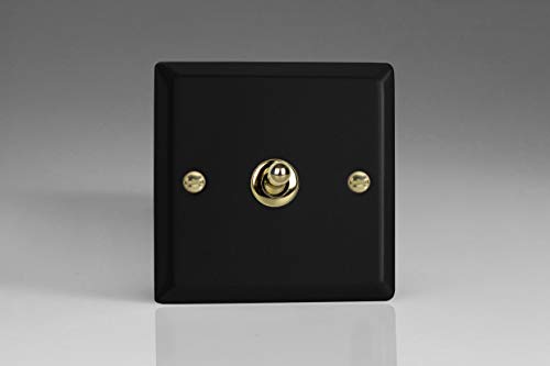 Varilight 1-Gang 10A 1- oder 2-Wege-Kippschalter Mattschwarz von Varilight