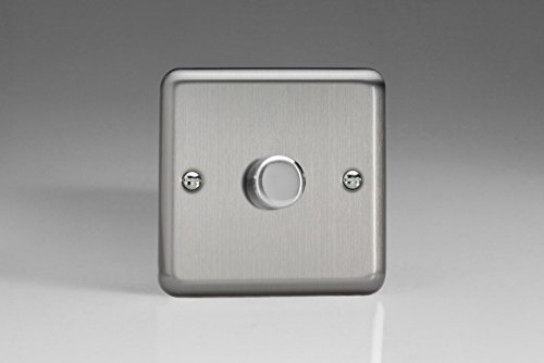 Varilight 1-Gang 2-Wege Push-On/Off Rotary LED Dimmer Lichtschalter in Matt Chrom Varilight 1-Gang 2-Wege Push-On/Off Rotary LED Dimmer Lichtschalter in Matt Chrom von Varilight