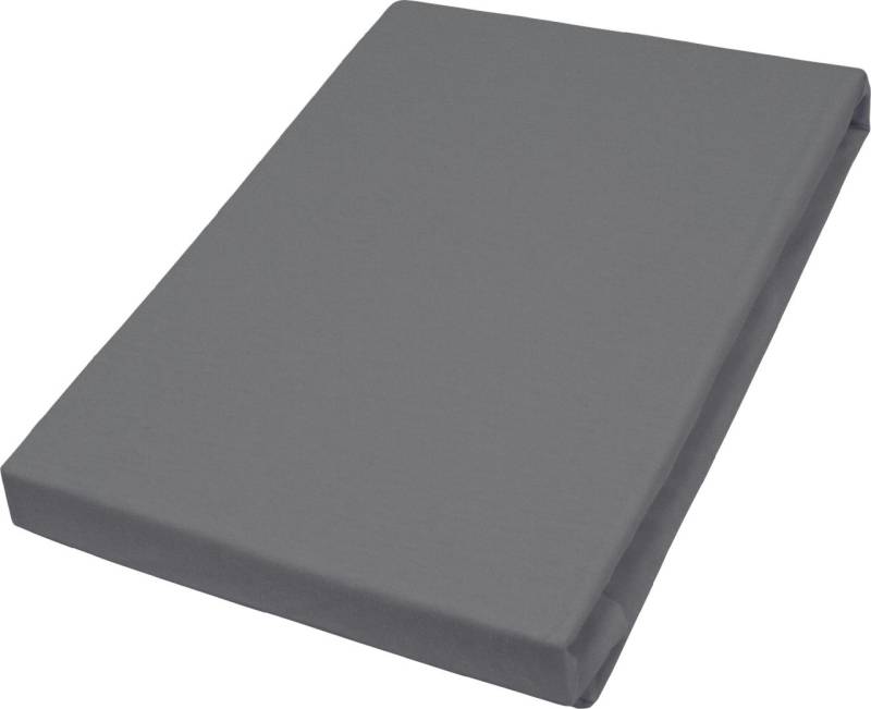 Vario Jersey-Spannbetttuch Elastan für Topper anthrazit, 100 x 200 cm von Vario