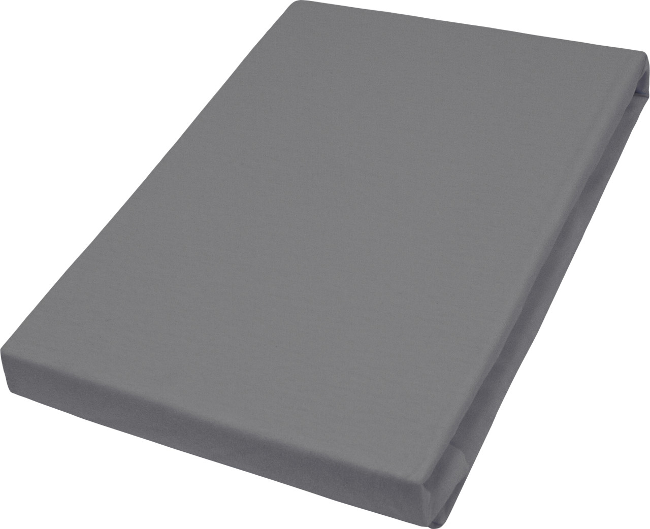 Vario Jersey-Spannbetttuch Elastan für Topper anthrazit, 150 x 200 cm von Vario