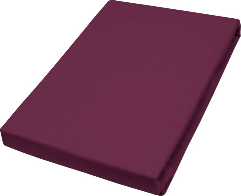 Vario Jersey-Spannbetttuch Elastan für Topper bordeaux, 100 x 200 cm von Vario